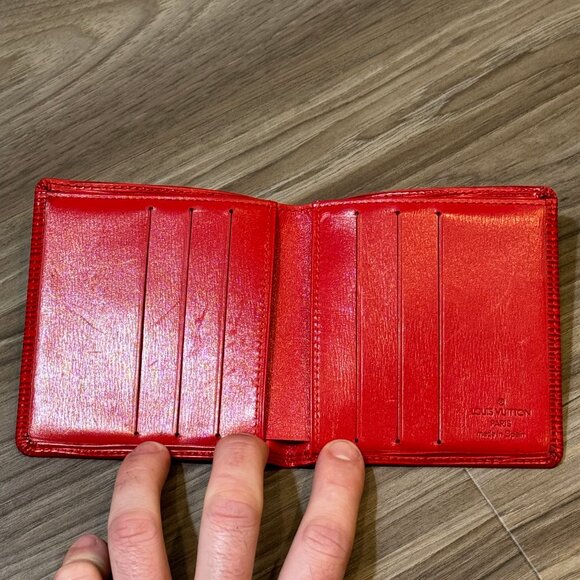Louis Vuitton LV Marco Epi Leather Wallet in Red Portefeuille Bi-Fold - 4x4 in. - Picture 5 of 6